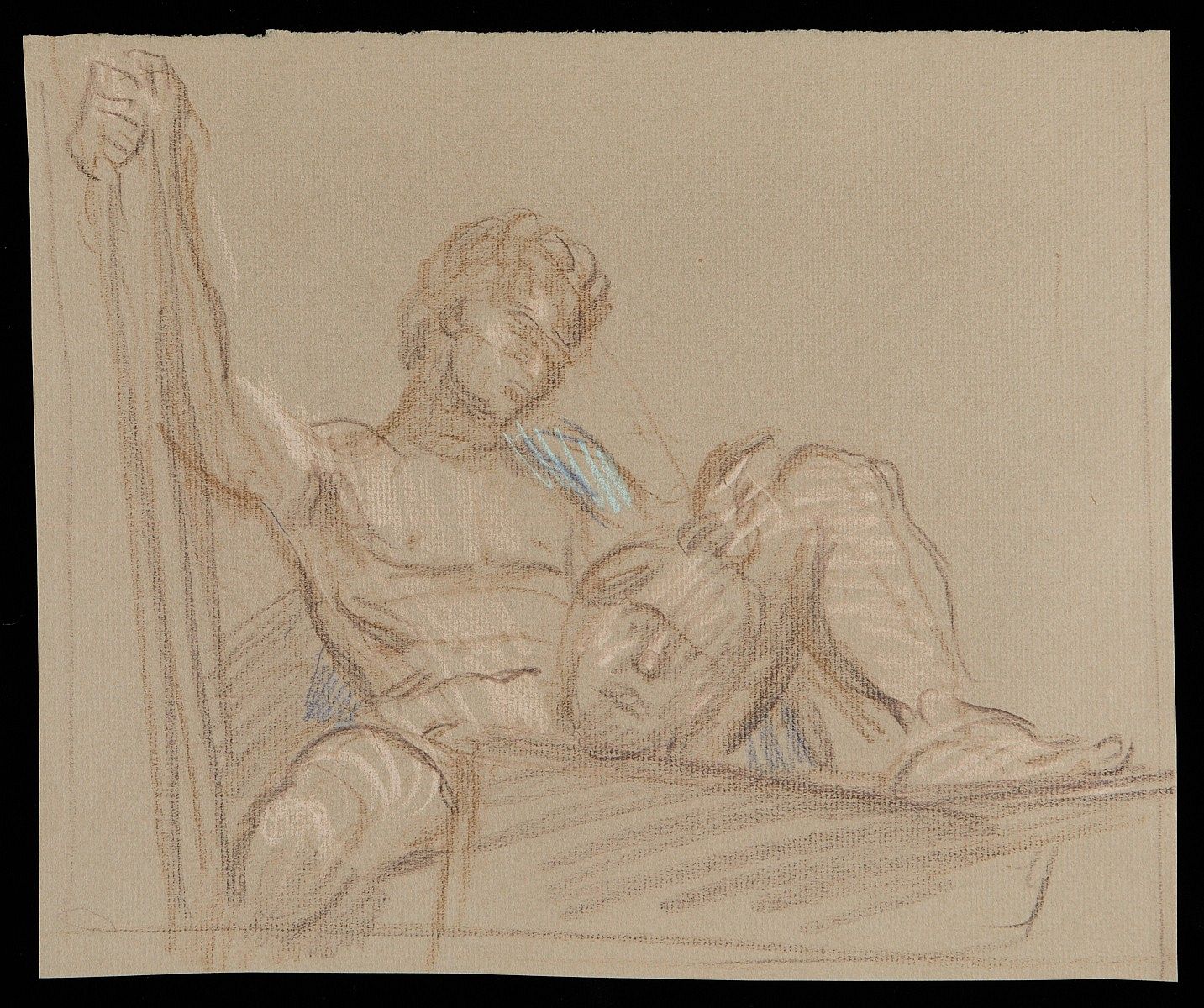 le_pho_banner 2 Paul Cadmus David and Goliath Crayon on Paper