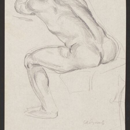 Paul Cadmus Nude Back View Graphite on Paper