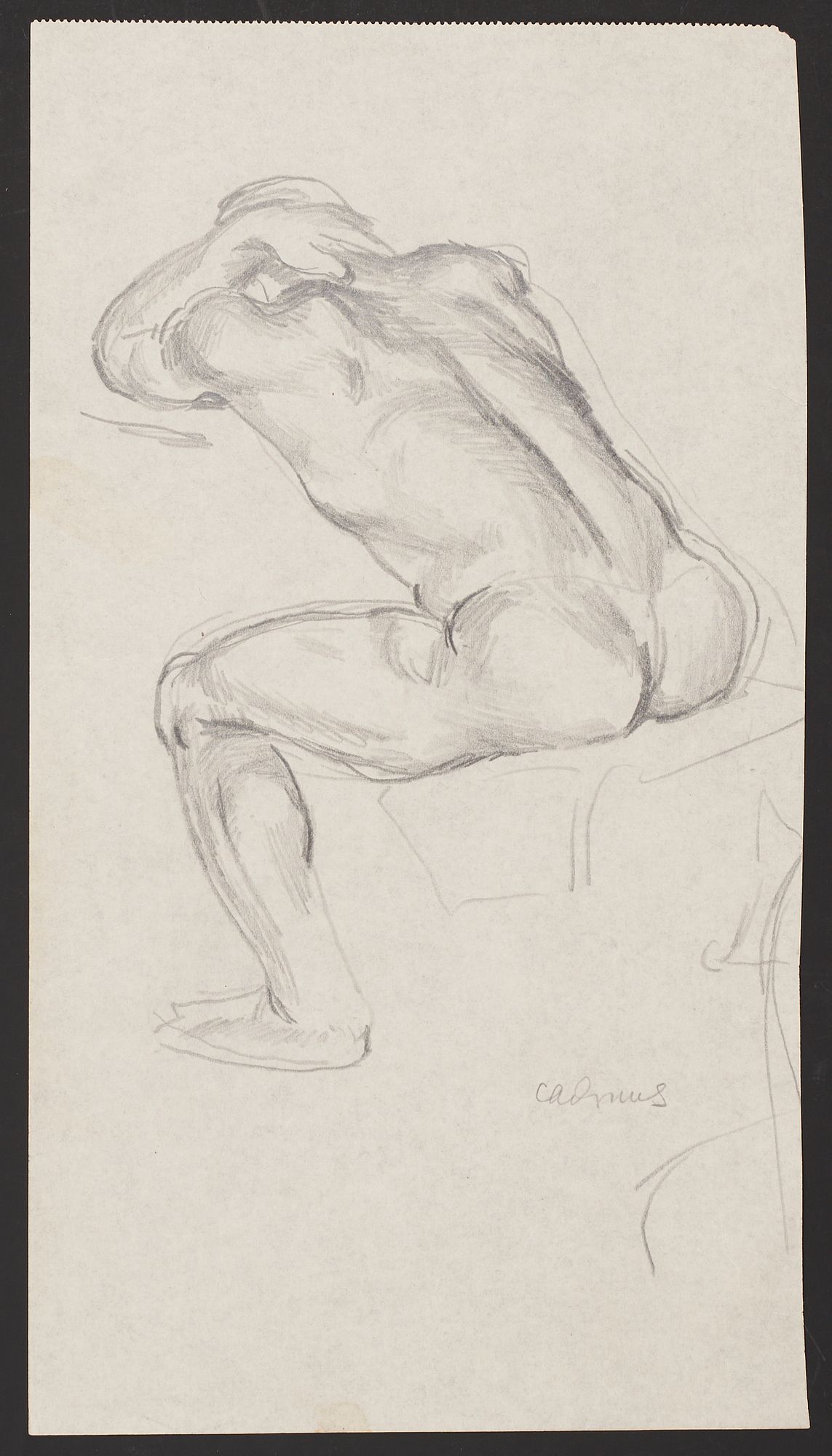 le_pho_banner 2 Paul Cadmus Nude Back View Graphite on Paper