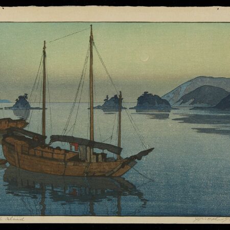 Hiroshi Yoshida "3 Little Islands" Jizuri Print