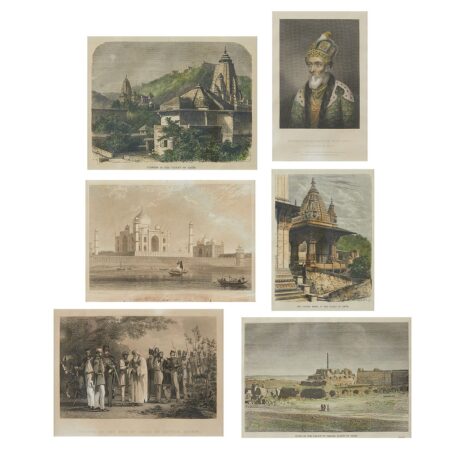 Group of Six Etchings of India