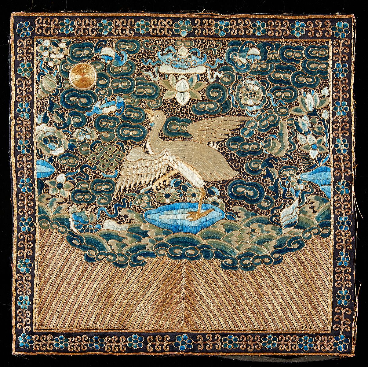le_pho_banner 2 Chinese Silk Wild Goose 4th Civil Rank Badge
