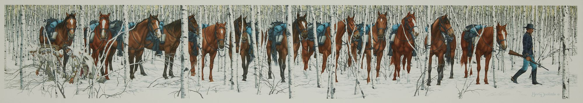 le_pho_banner 2 Bev Doolittle "Two Indian Horses" Lithograph