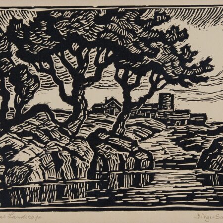 Birger Sandzen Untitled Black and White Print 1935