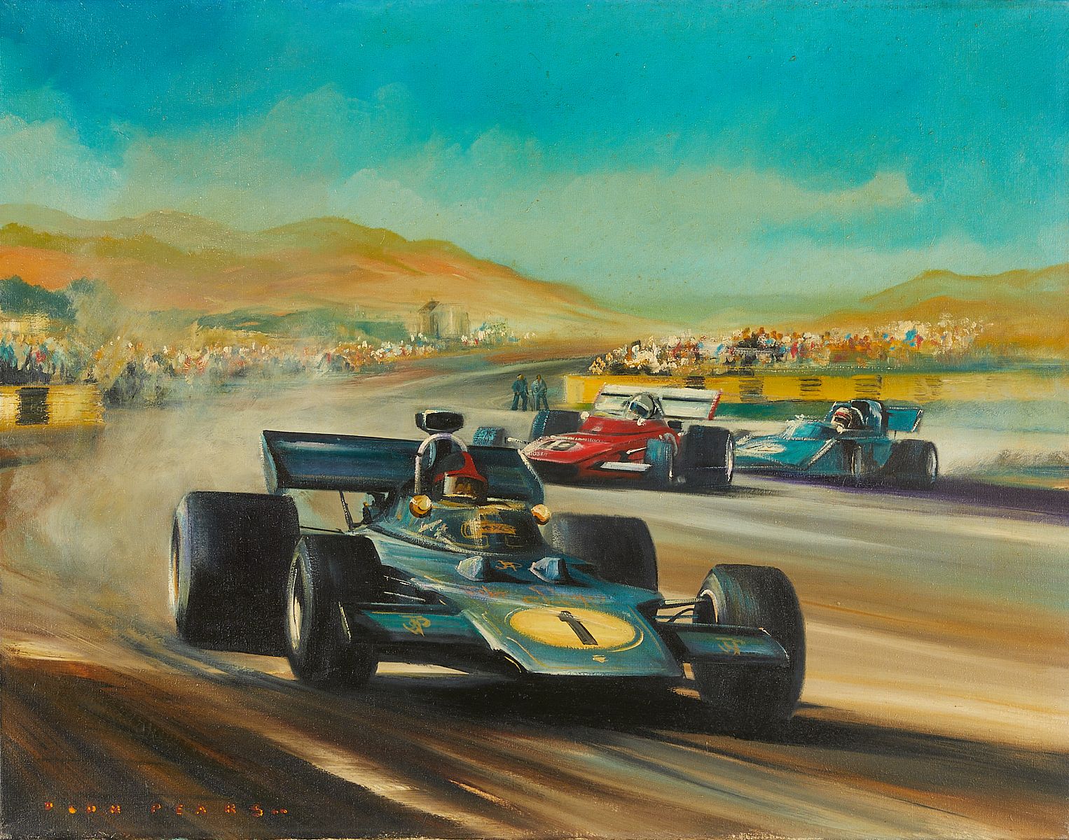 le_pho_banner 2 Dion Pears Formula One Race Painting