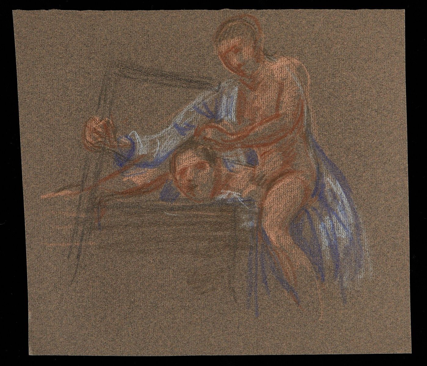 le_pho_banner 2 Paul Cadmus David and Goliath Crayon on Paper