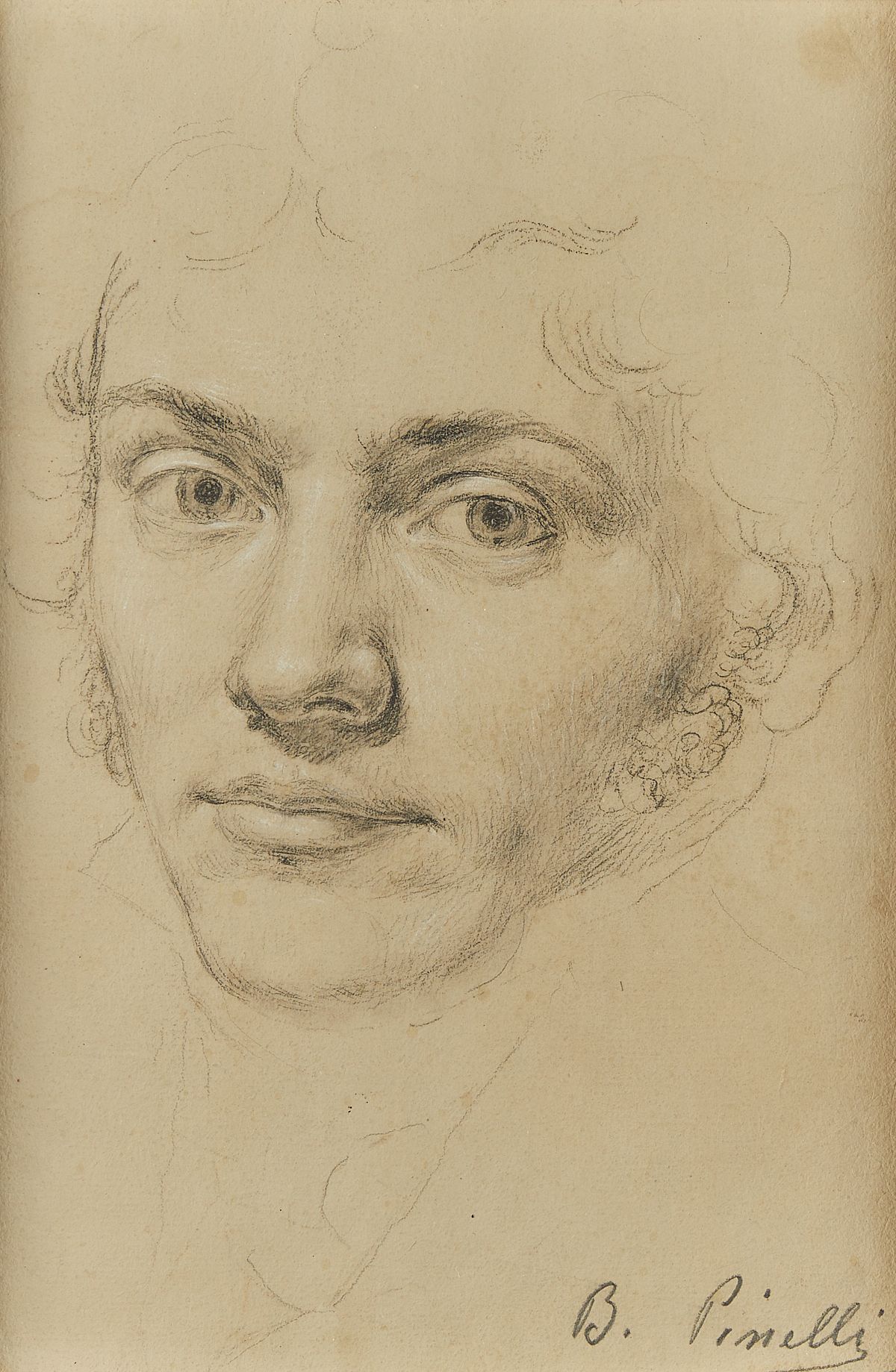le_pho_banner 2 Bartolomeo Pinelli Graphite Portrait Drawing