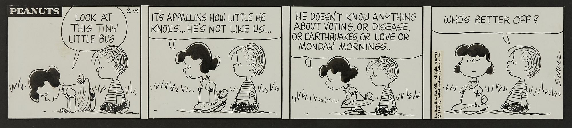 le_pho_banner 2 Original Peanuts Comic Strip Charles Schulz 1965