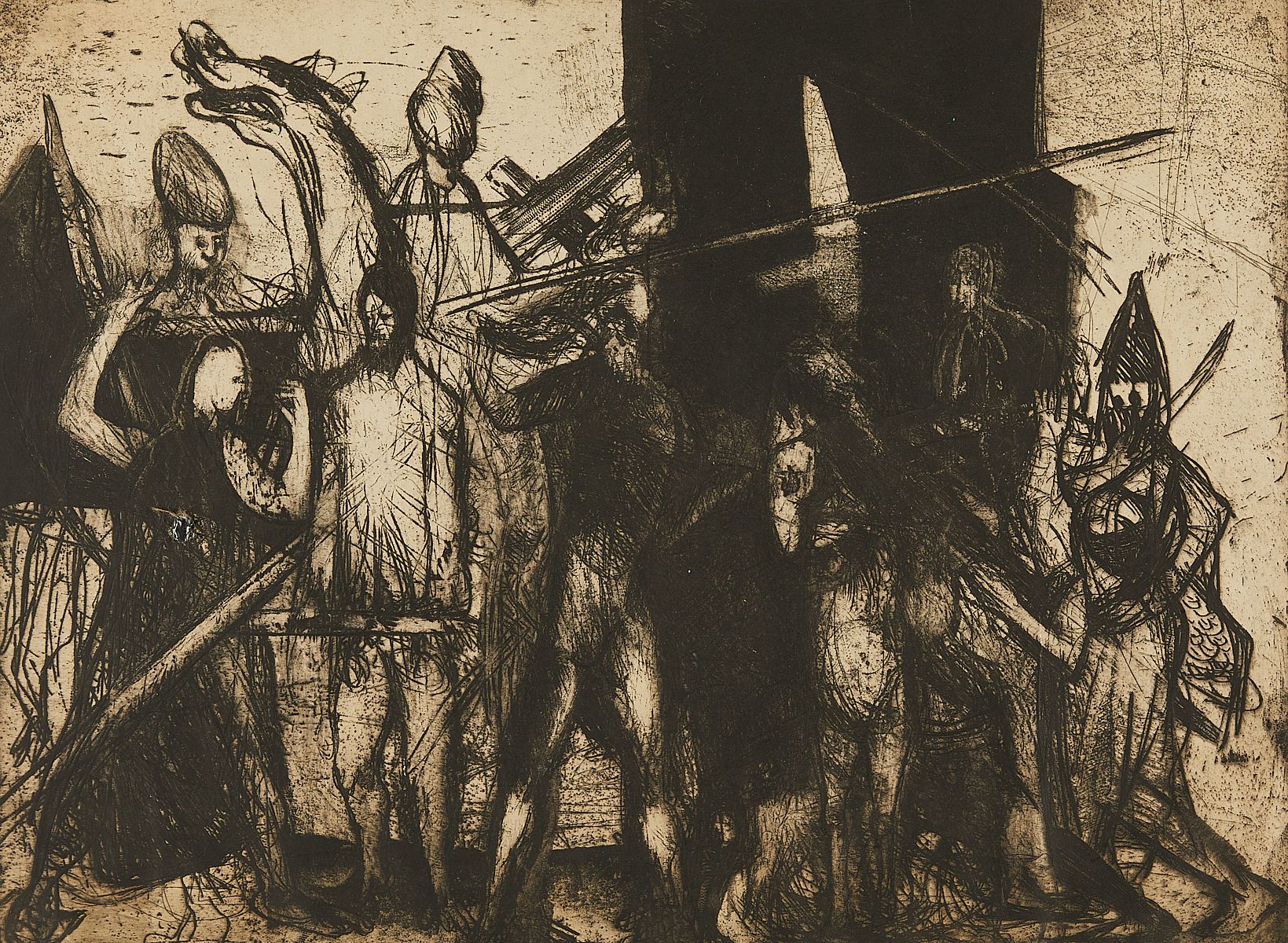 le_pho_banner 2 Malcolm Myers "Ecce Homo" Etching 1952