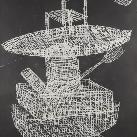 Kcho "Columna Infinita Muerete" Drawing