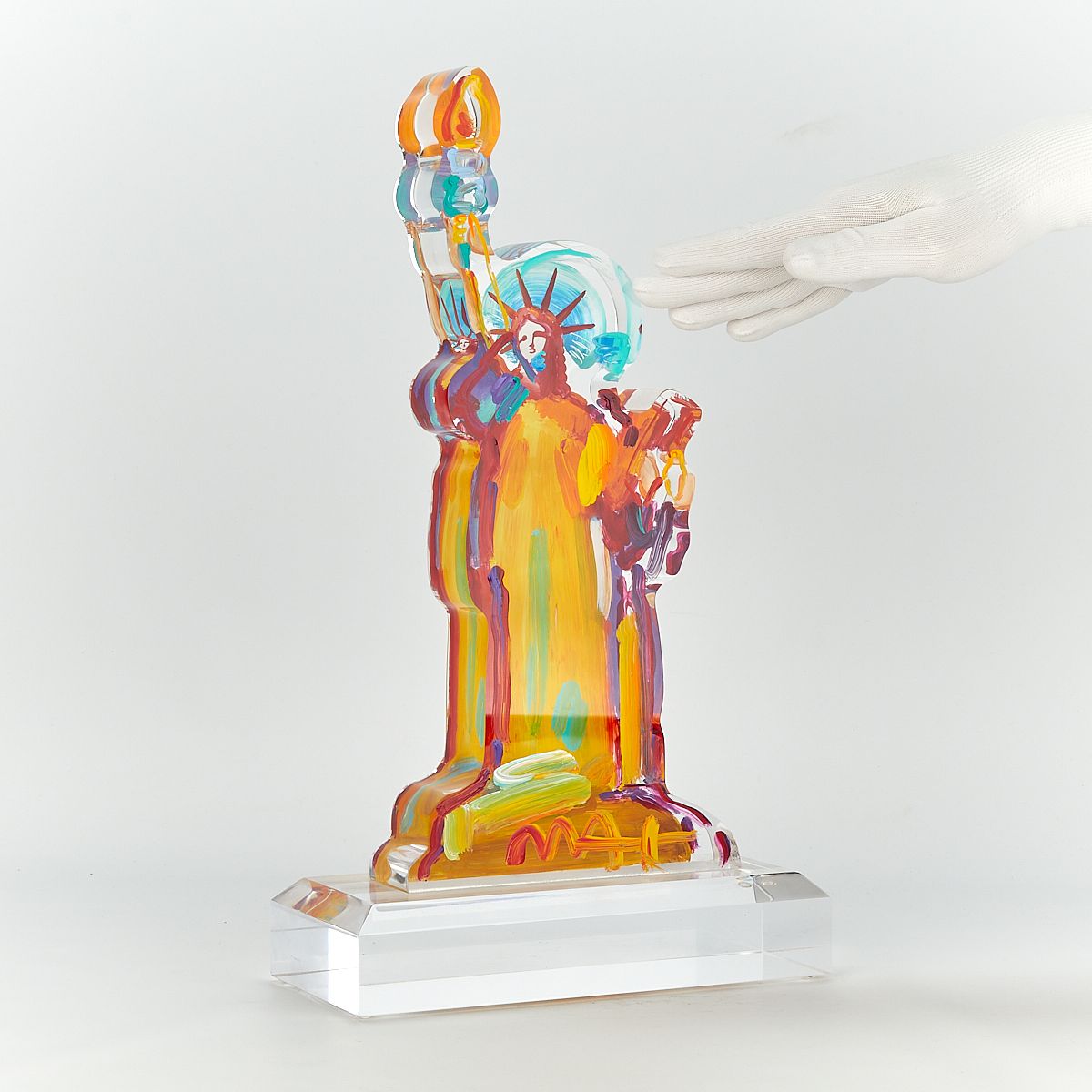 le_pho_banner 2 Peter Max Painted Statue of Liberty Sculpture
