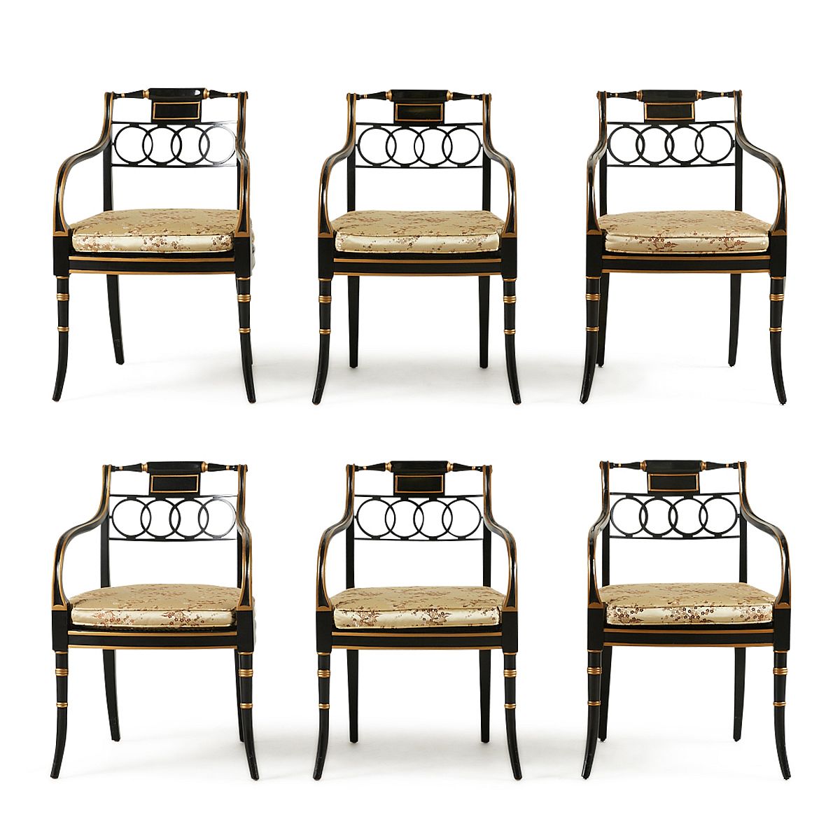 le_pho_banner 2 Set of 6 Baker Furniture Governor Alston Armchairs