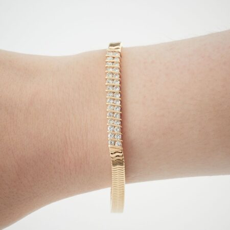 14k Yellow Gold & Diamond Bracelet