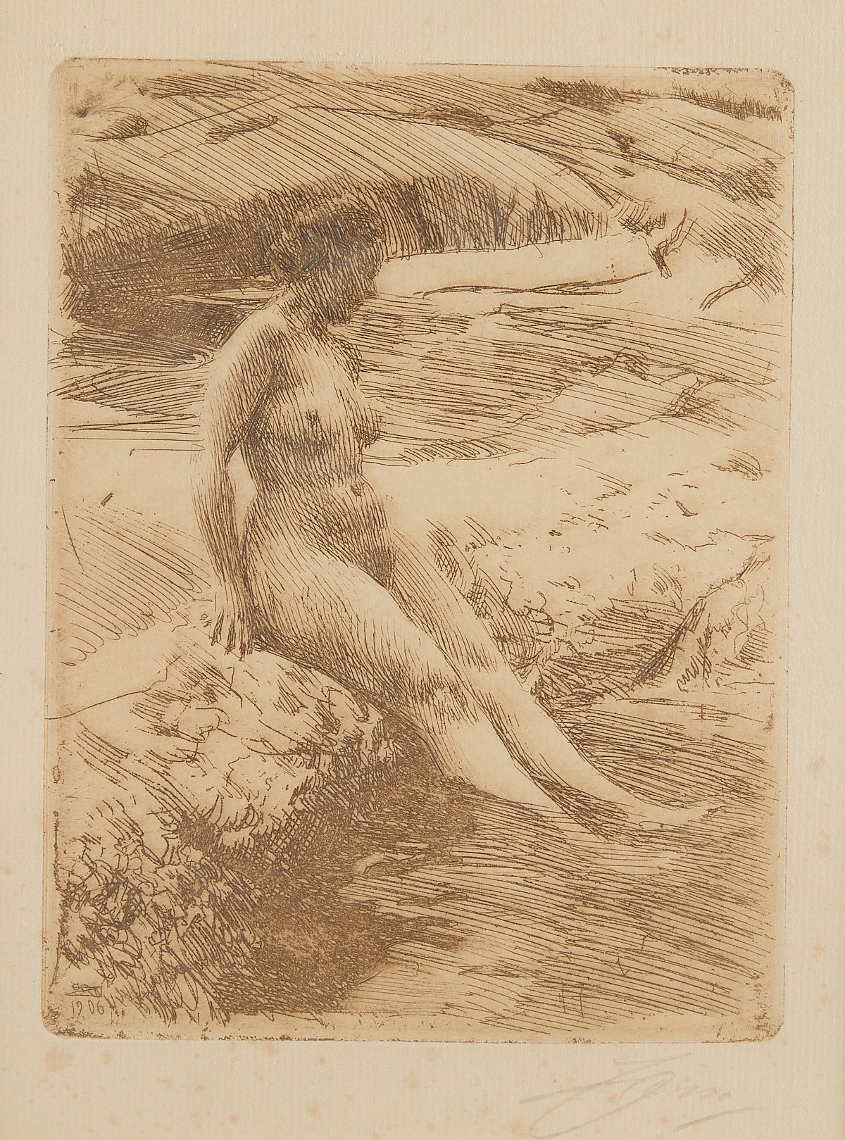 le_pho_banner 2 Anders Zorn "Sandhamn" Etching 1906