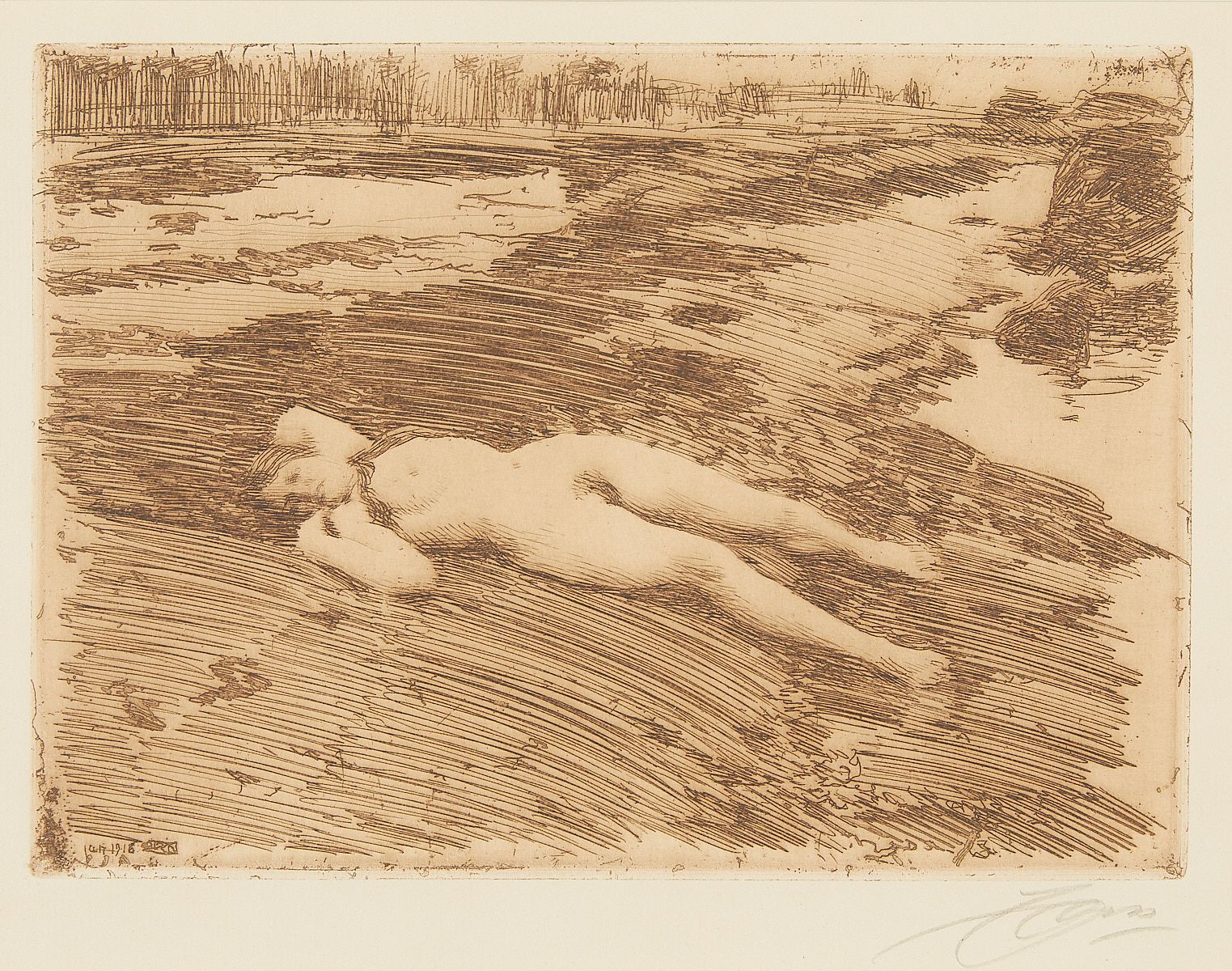le_pho_banner 2 Anders Zorn "On the Sands" Etching 1916