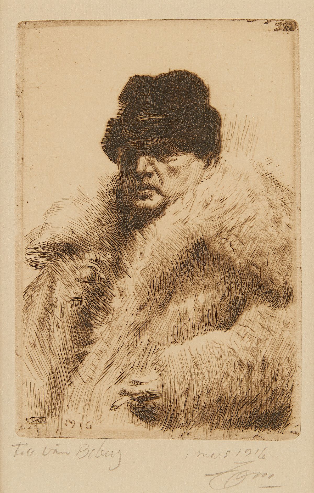 le_pho_banner 2 Anders Zorn "Self-Portrait" Etching 1916