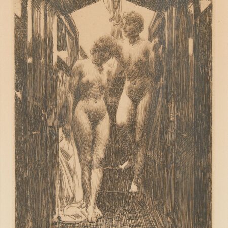 Anders Zorn "Cabin" Etching 1917