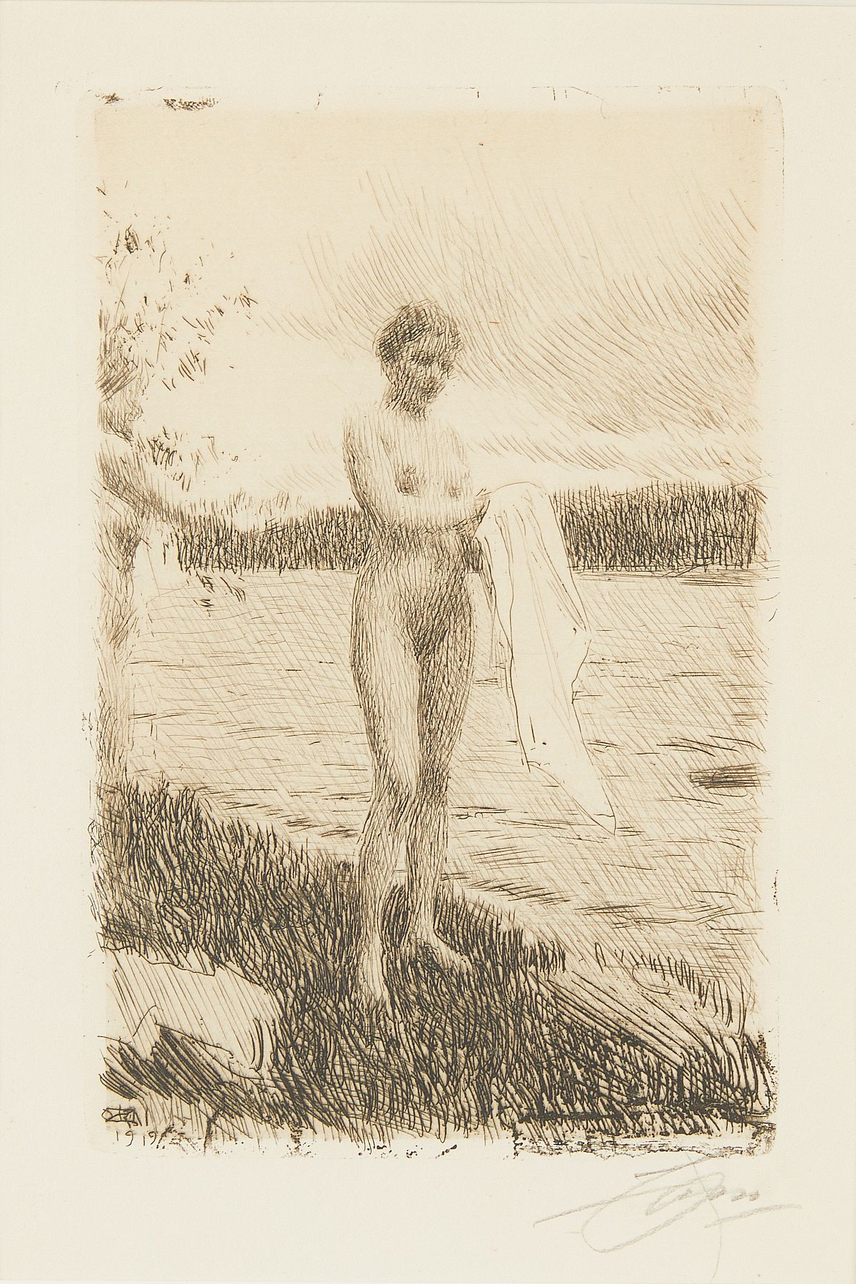 le_pho_banner 2 Anders Zorn "Dal River/Dalalven" Etching 1919