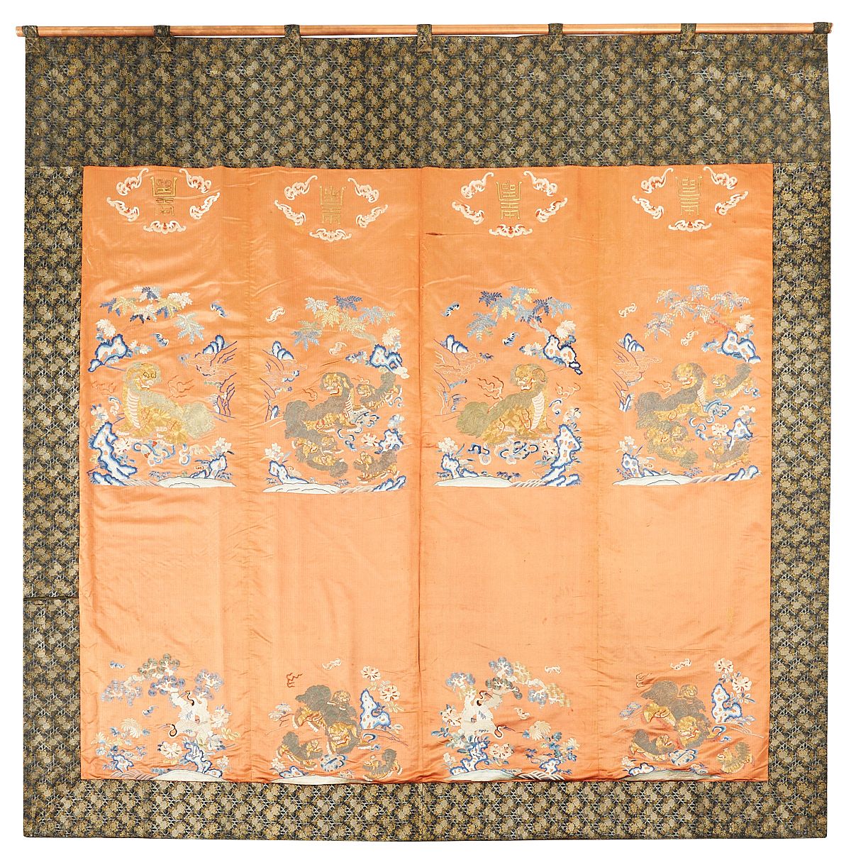 le_pho_banner 2 19th c. Chinese Silk Altar Frontal ex Malcolm Lein