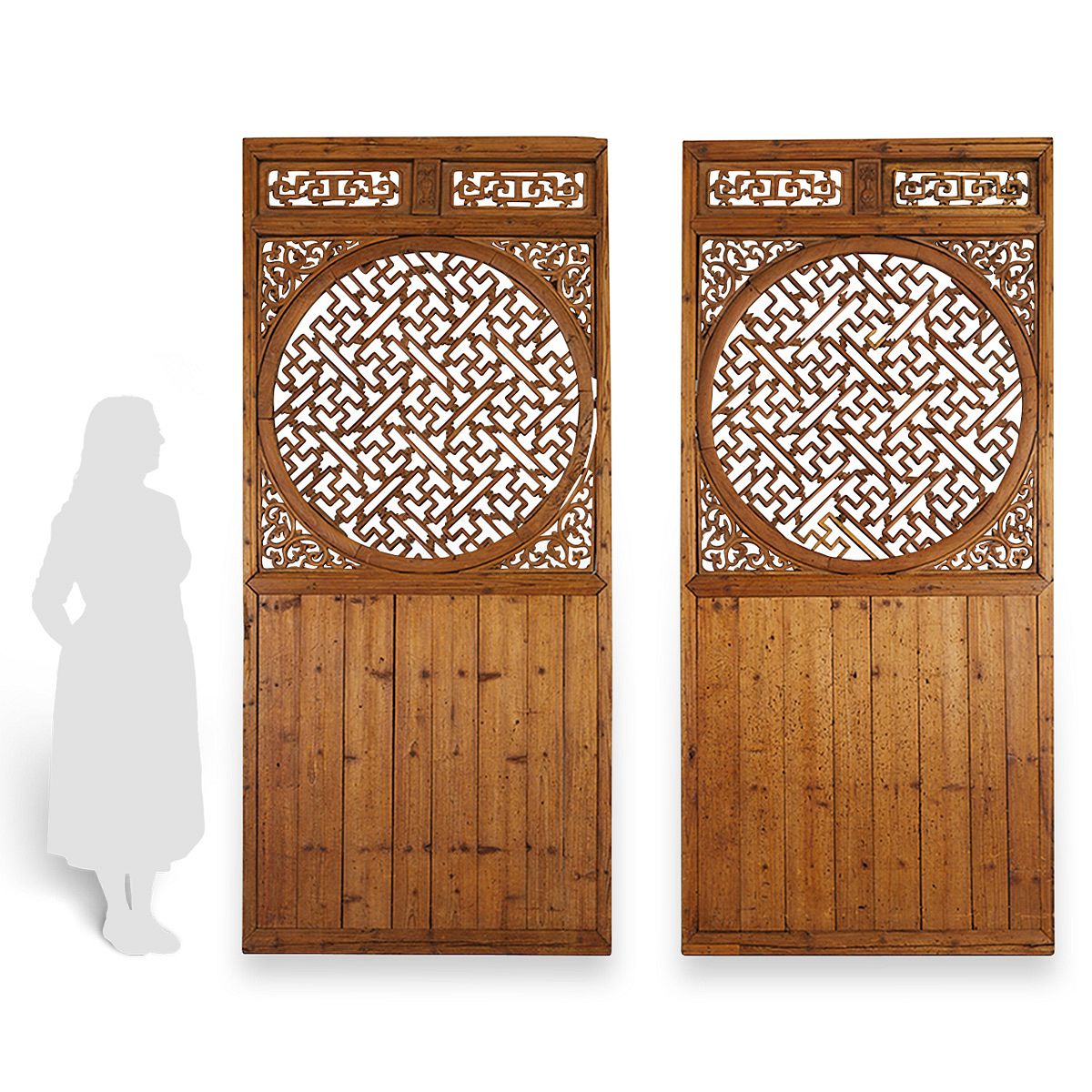 le_pho_banner 2 Pair of Chinese Pine & Elmwood Wall Panels