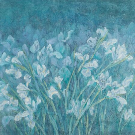 Cai Xiaoli "Irises" Ink Painting 1992