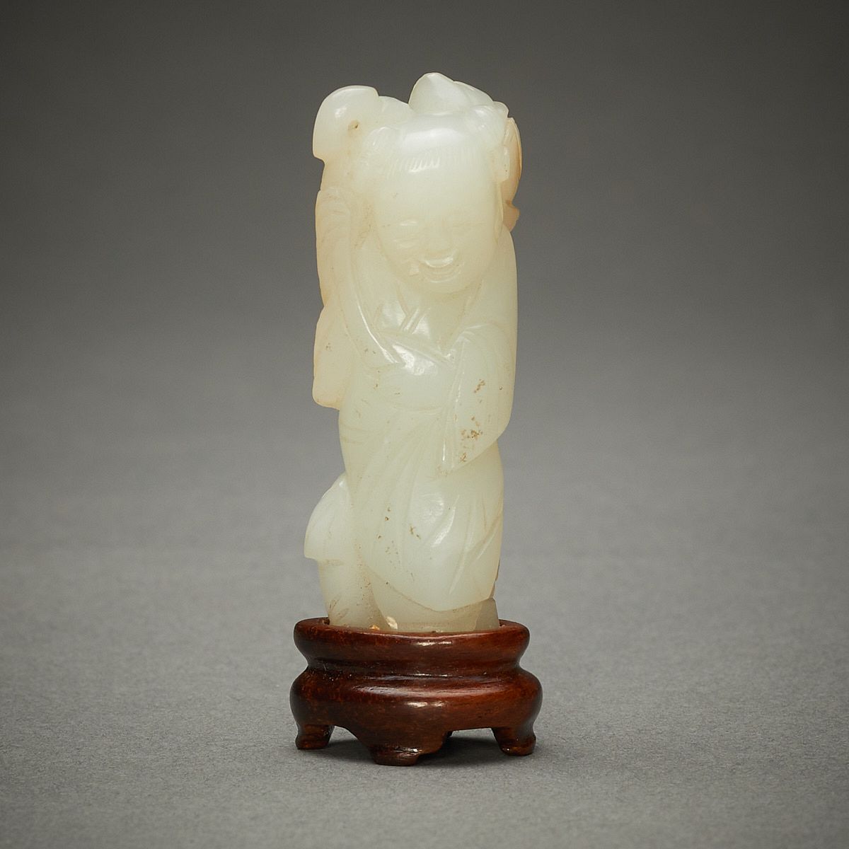 le_pho_banner 2 18th c. Chinese Pale Jade Boy Carving