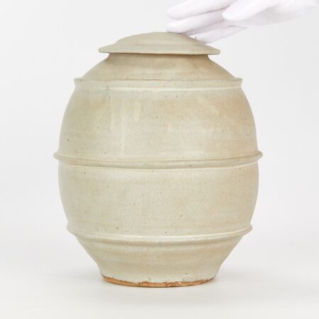 Warren MacKenzie Lidded Vessel - Double Stamped