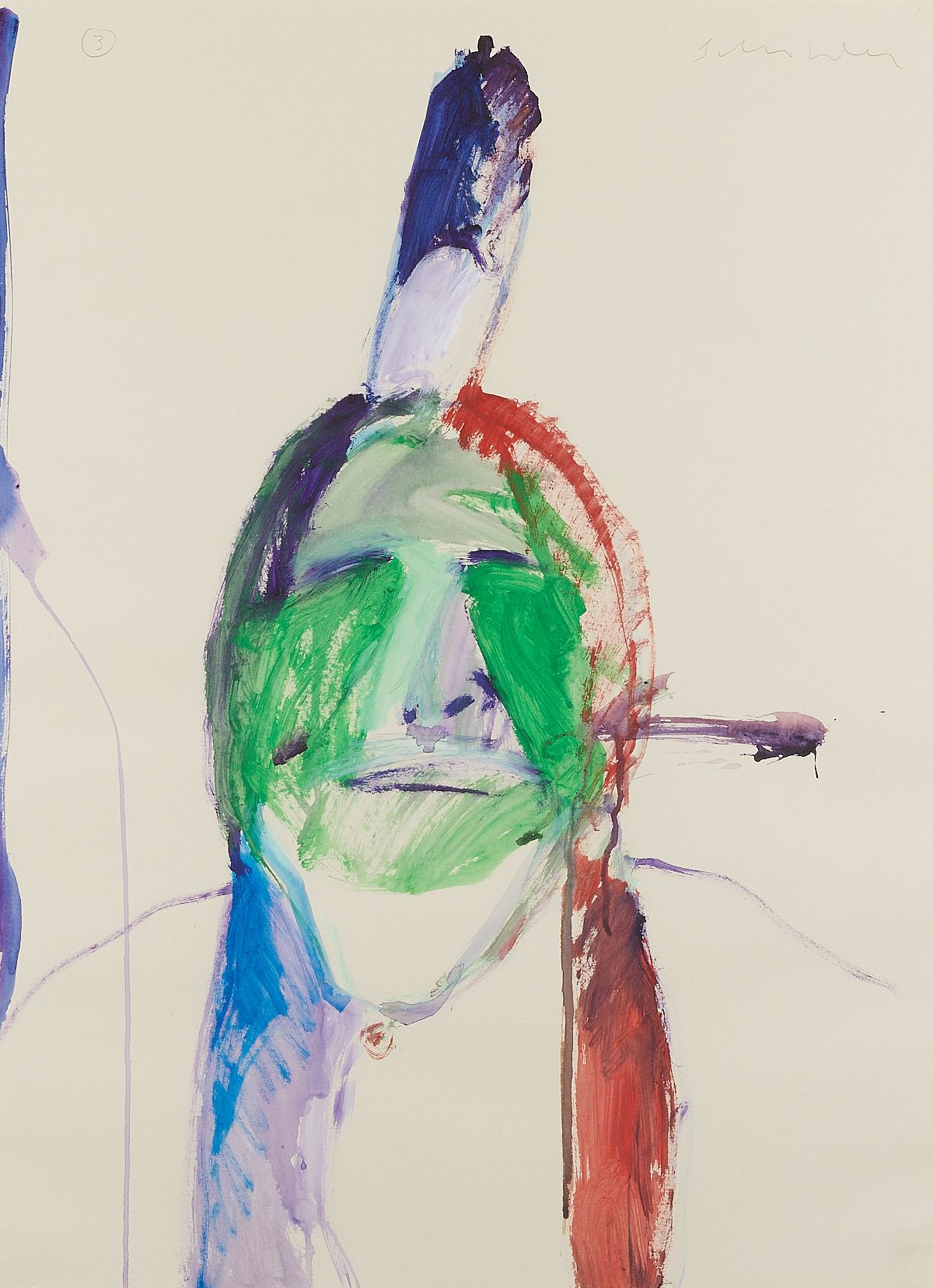 Fritz Scholder Native American Portrait Painting