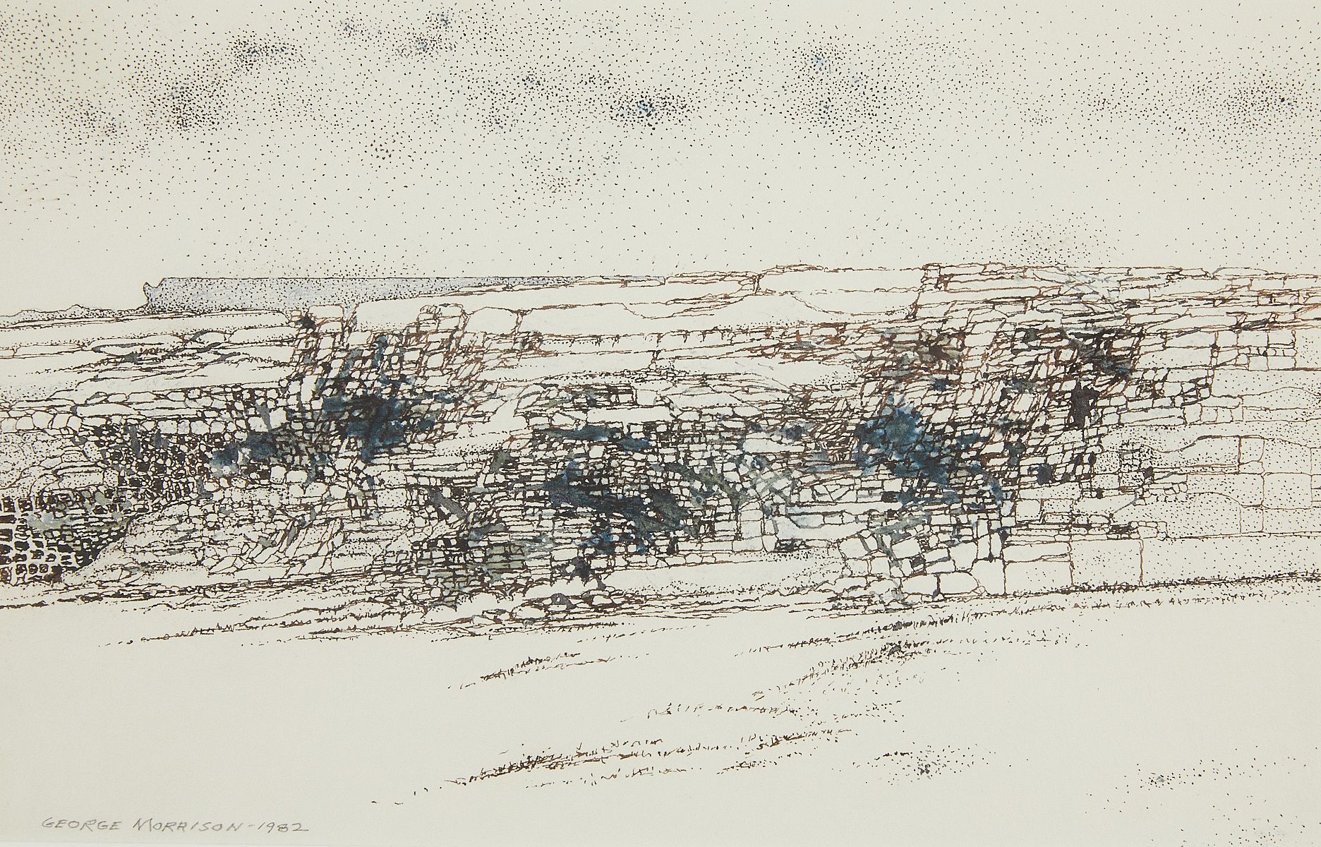 George Morrison "Mountainside" Landscape Drawing