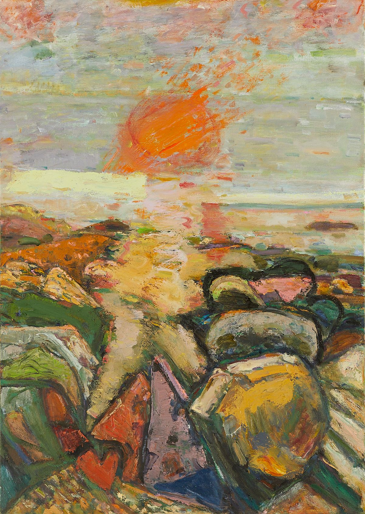 le_pho_banner 2 Bernard Chaet "June, Orange Sun" Painting 2002
