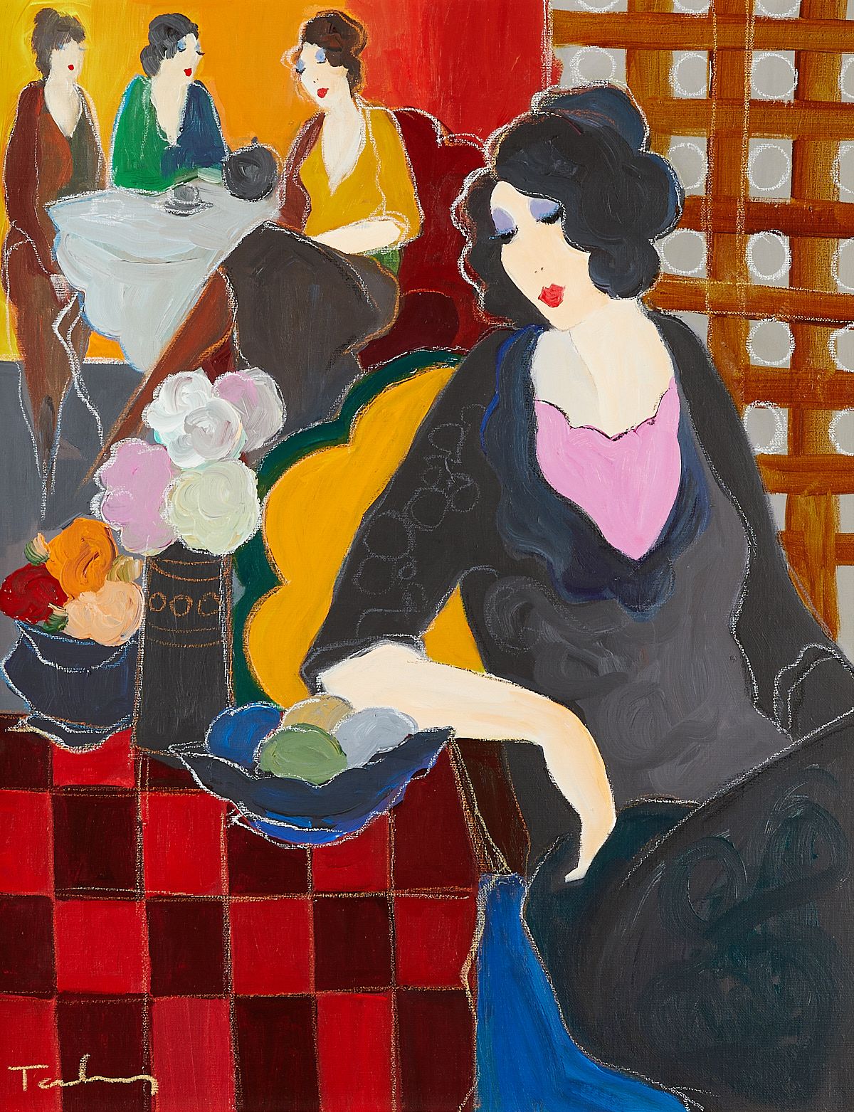Itzchak Tarkay Painting of Women