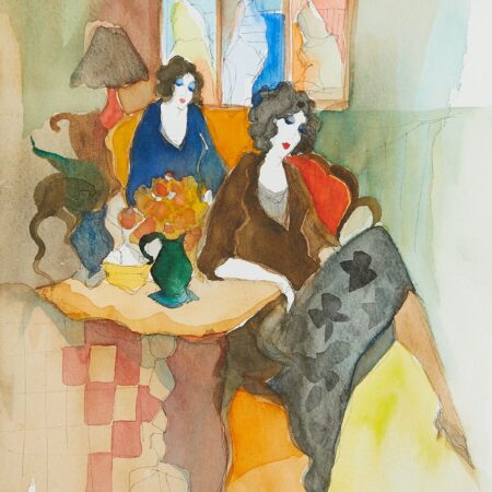 Itzchak Tarkay Watercolor Painting