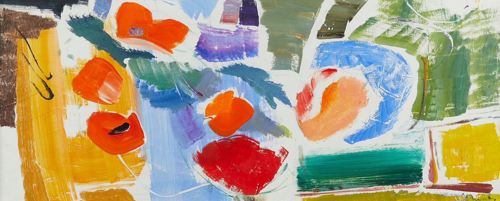 le_pho_banner 2 Ivon Hitchens Poppies Still Life Painting 1973-75
