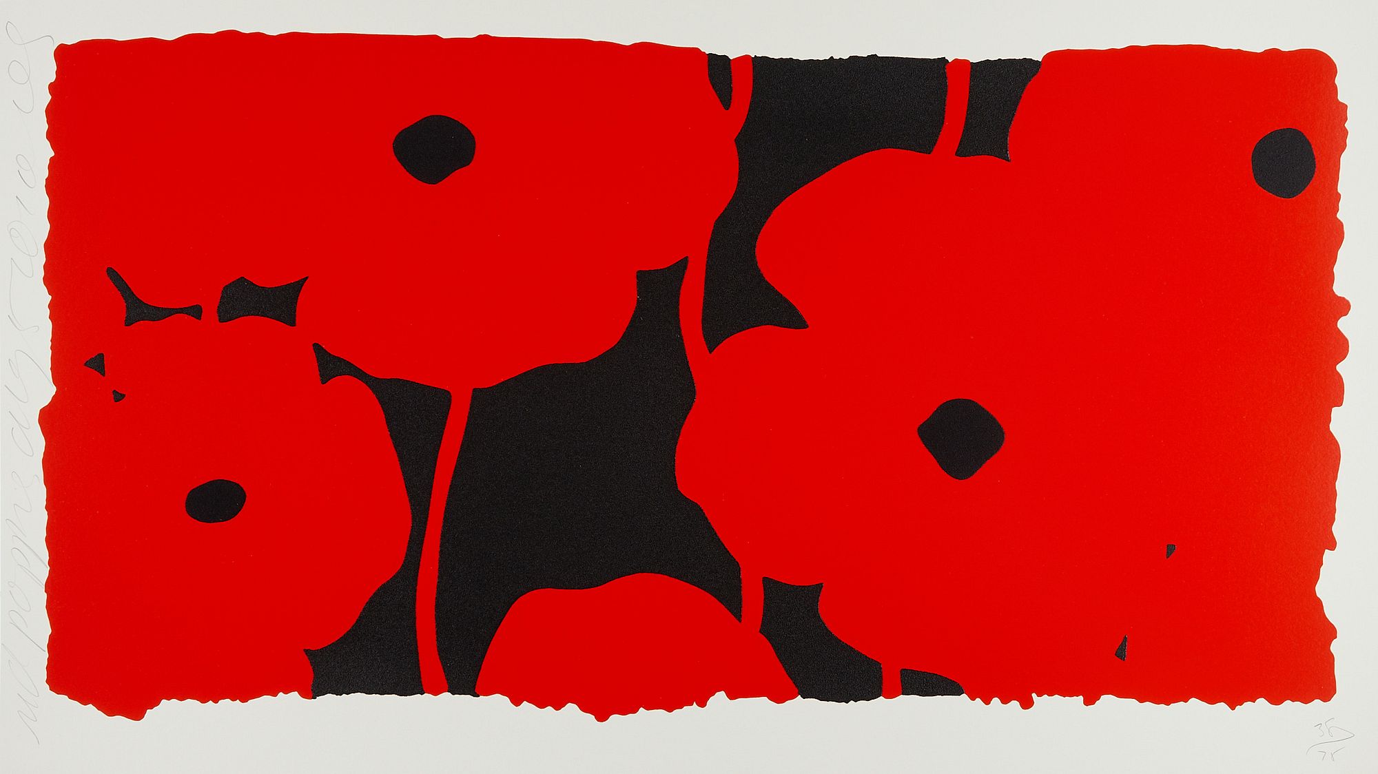 le_pho_banner 2 Donald Sultan "Red Poppies" 2010 Screenprint
