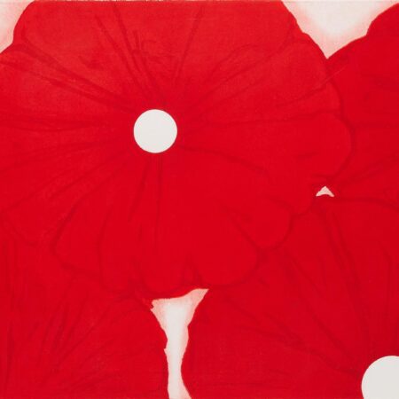 Donald Sultan "Four Red Flowers" Woodcut 1999