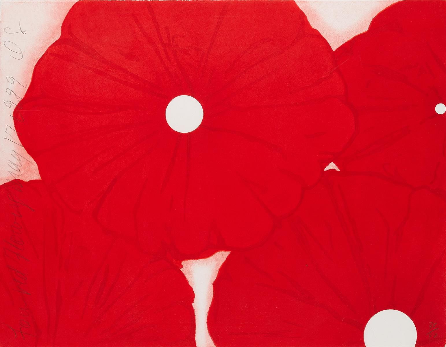 le_pho_banner 2 Donald Sultan "Four Red Flowers" Woodcut 1999