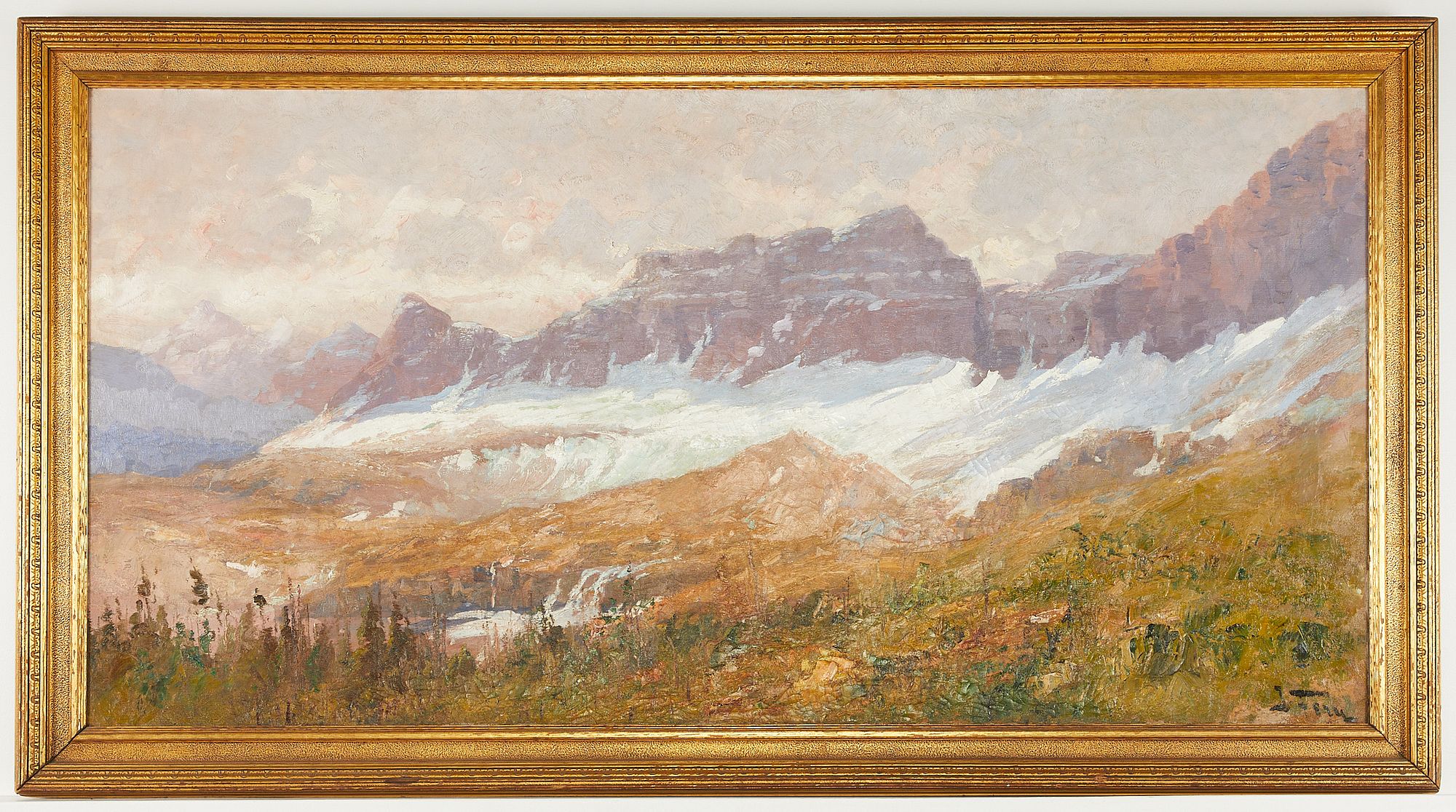 le_pho_banner 2 Large John Fery "Red Eagle Pass" Oil Painting