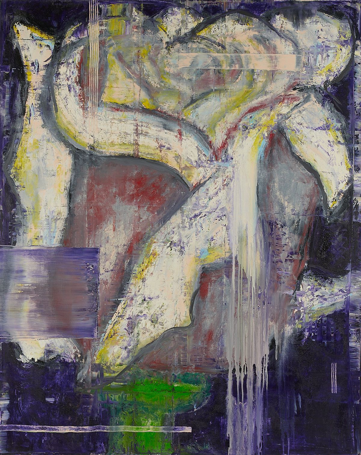 le_pho_banner 2 Aaron Fink "White Rose/Purple Ground" Painting