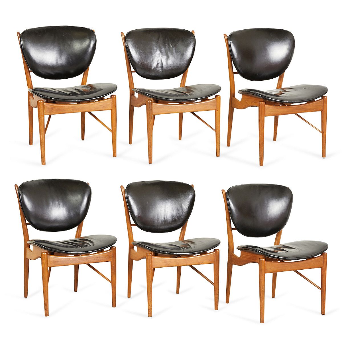 le_pho_banner 2 Set 6 Finn Juhl Baker NV-51 MCM Dining Chairs