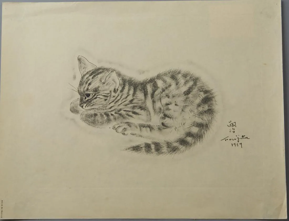 Leonard Tsuguharu Foujita Collotype Print Book of Cats