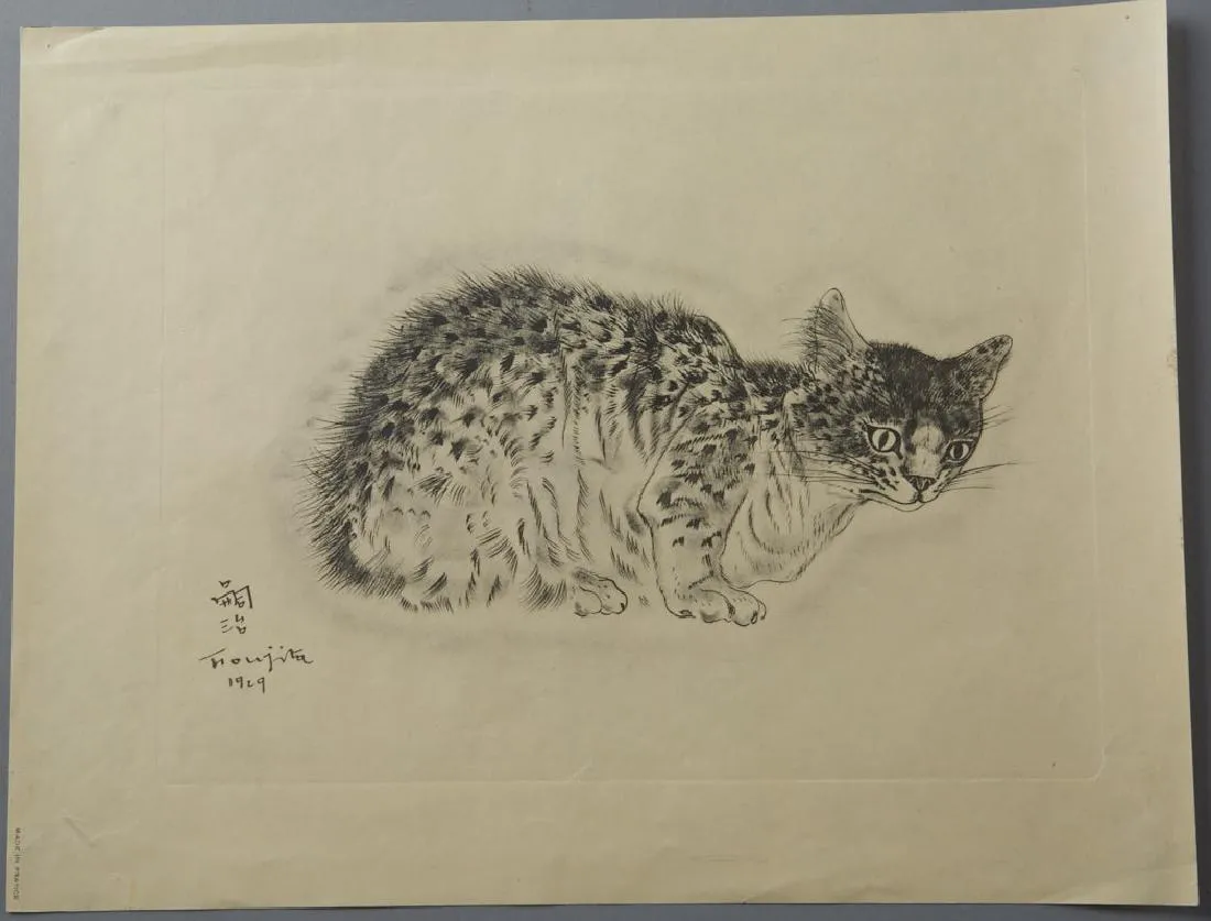 le_pho_banner 2 Leonard Tsuguharu Foujita Collotype Print “Sappho” from A Book of Cats