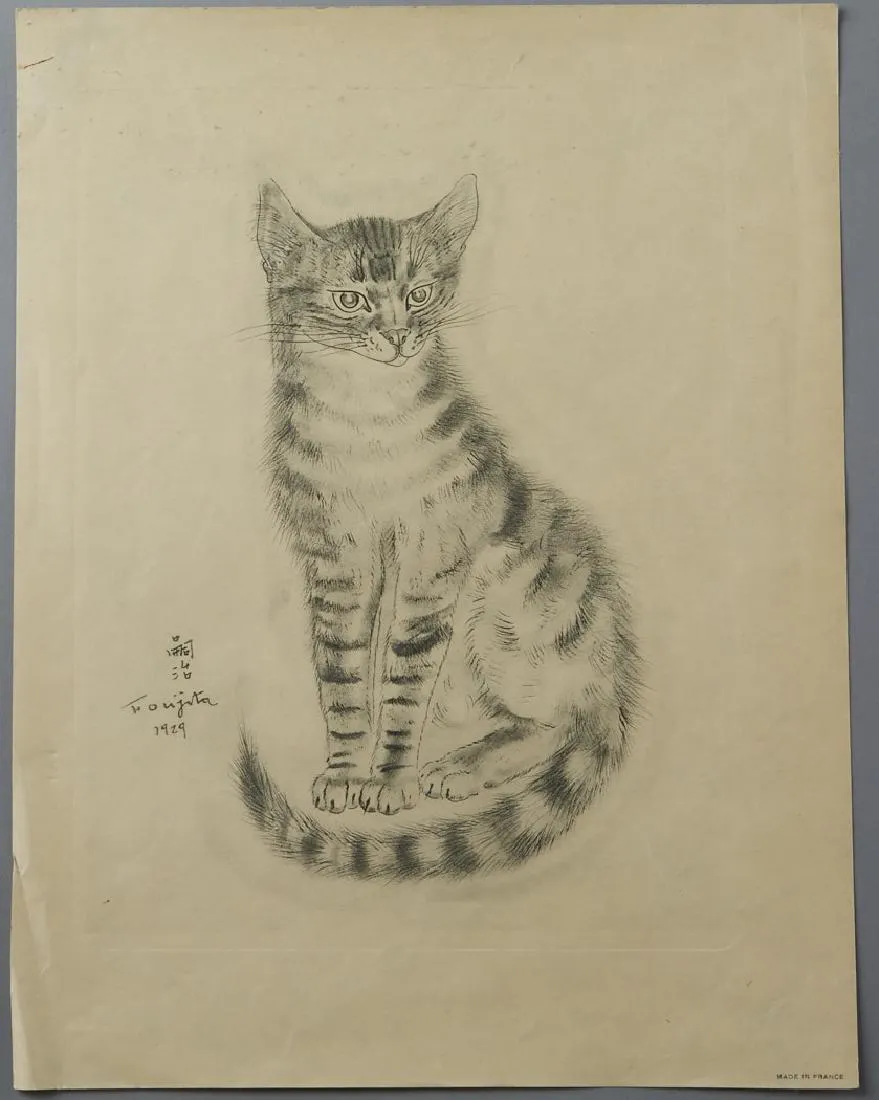 Leonard Tsuguharu Foujita Collotype Print Book of Cats