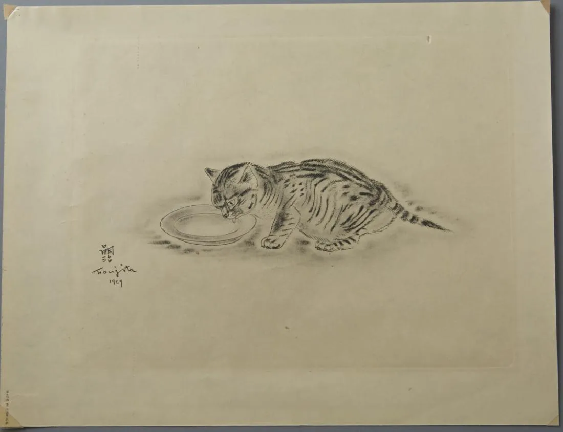 Leonard Tsuguharu Foujita Collotype Print Book of Cats