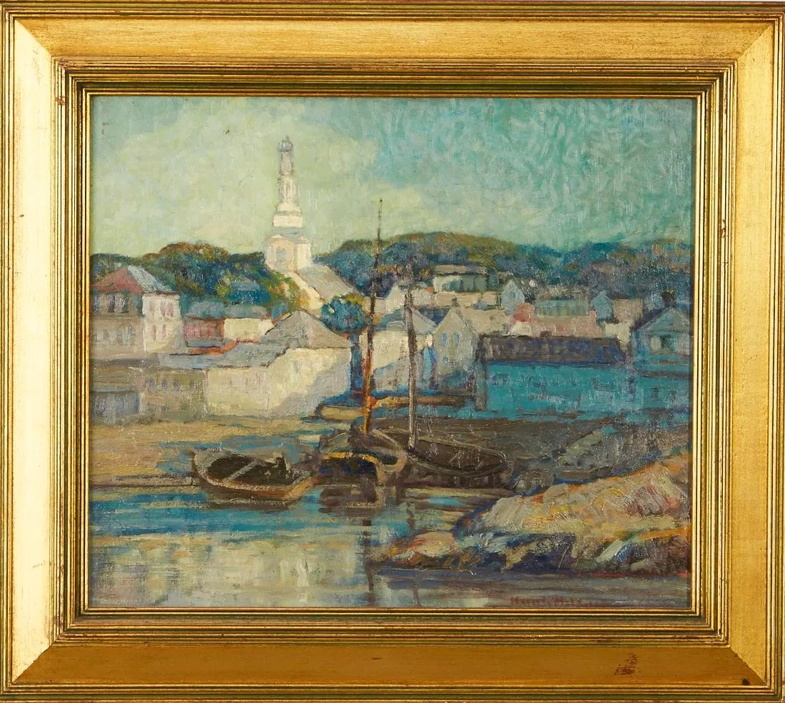 le_pho_banner 2 Knute Heldner Gloucester Cityscape Oil on Board