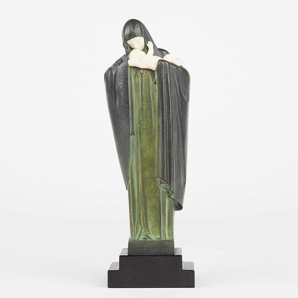 le_pho_banner 2 Heuvelmans French Art Deco Madonna & Child Bronze