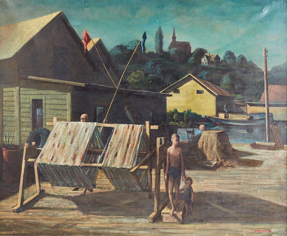 le_pho_banner 2 Paul Kramer Figures at Loom Oil on Canvas