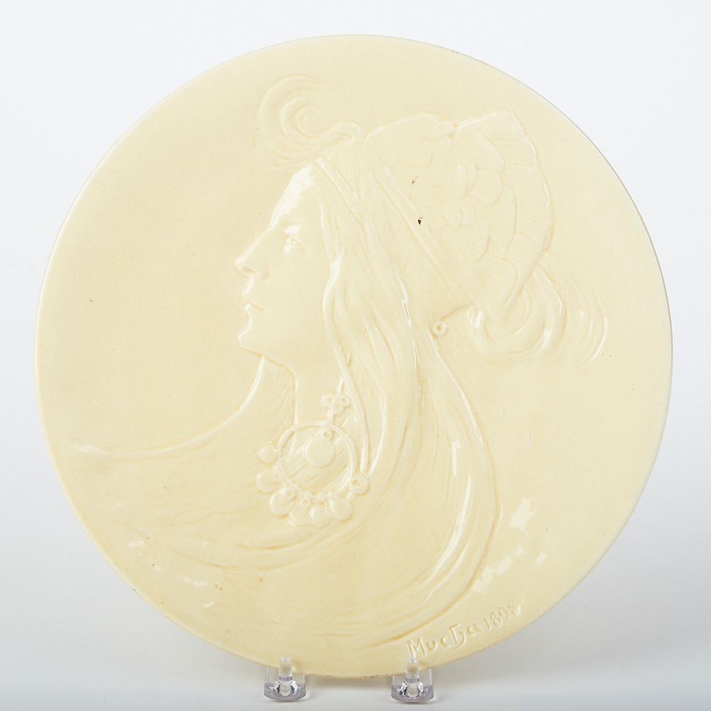 Alphonse Mucha Art Nouveau Girl Ceramic Plate 1898 Alphonse Mucha Art Nouveau Girl Ceramic Plate 1898