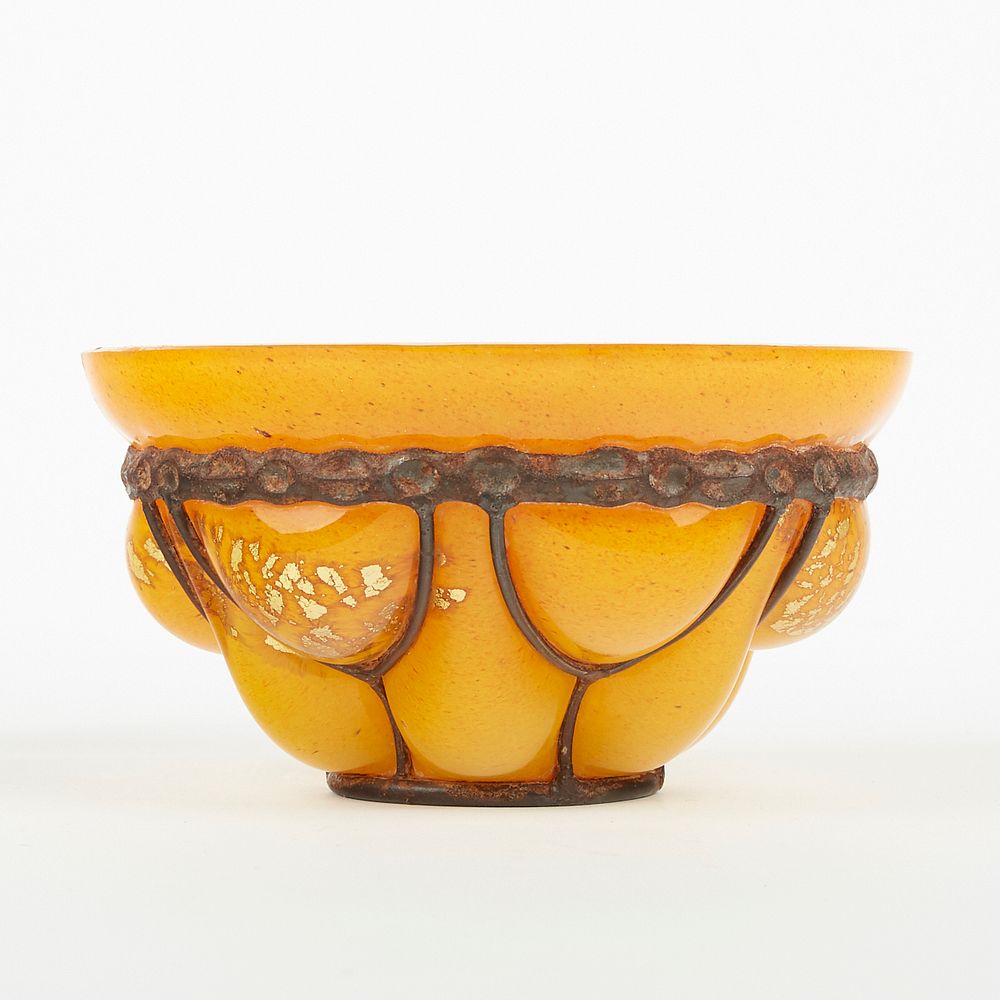 le_pho_banner 2 Daum & Louis Majorelle Metal-Mounted Glass Bowl