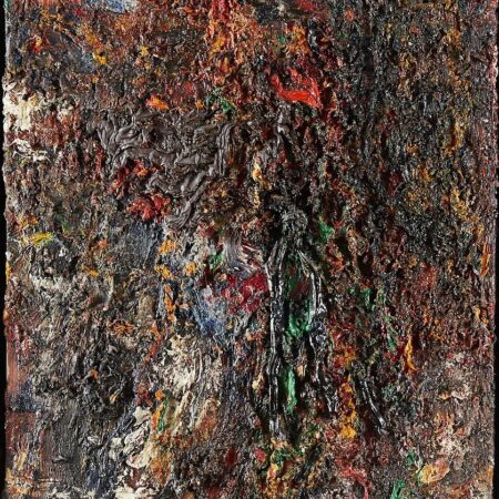 Eugene Leroy "La Bleu Rouge" Oil on Canvas