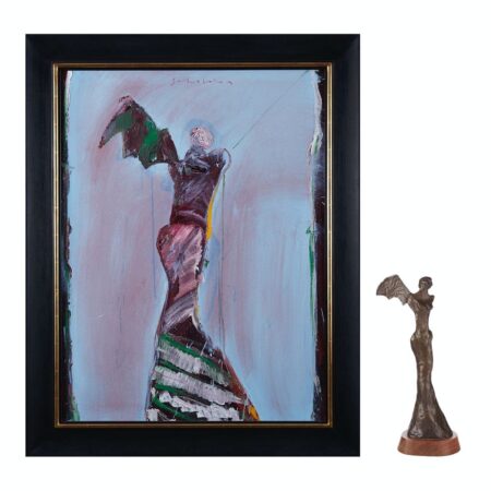 Fritz Scholder Painting & Bronze Sculpture